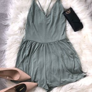 Women’s Medium Sage Green Romper
